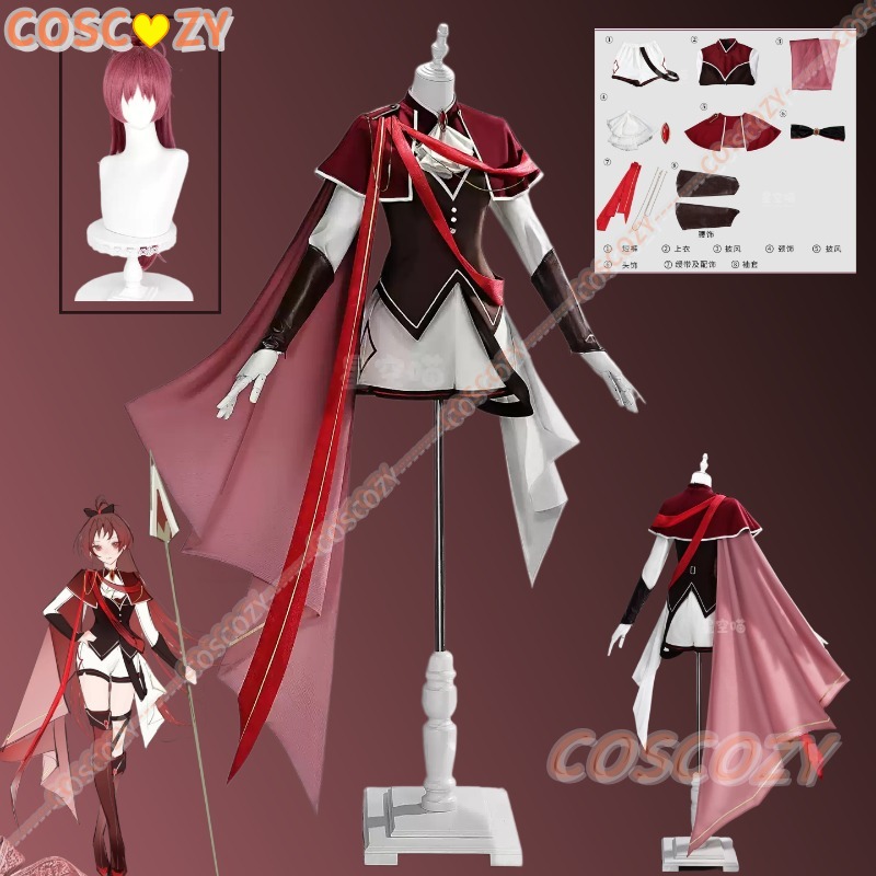 Anime Cosplay Red - Women Sakura Kyoko Cosplay Complete Outfit