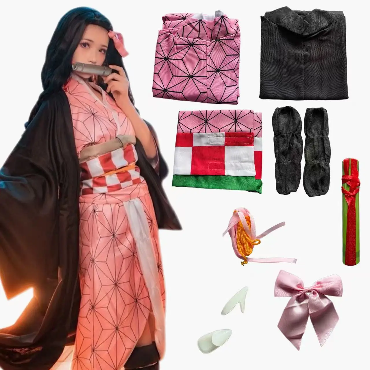 Anime  Kamado Nezuko Cosplay C - Anime Cosplay Realistic recension och pris