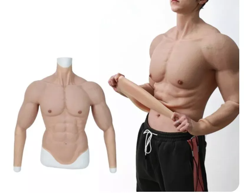 Macho Silicone Muscle Suit Wit - Anime Cosplay Realistic recension och pris