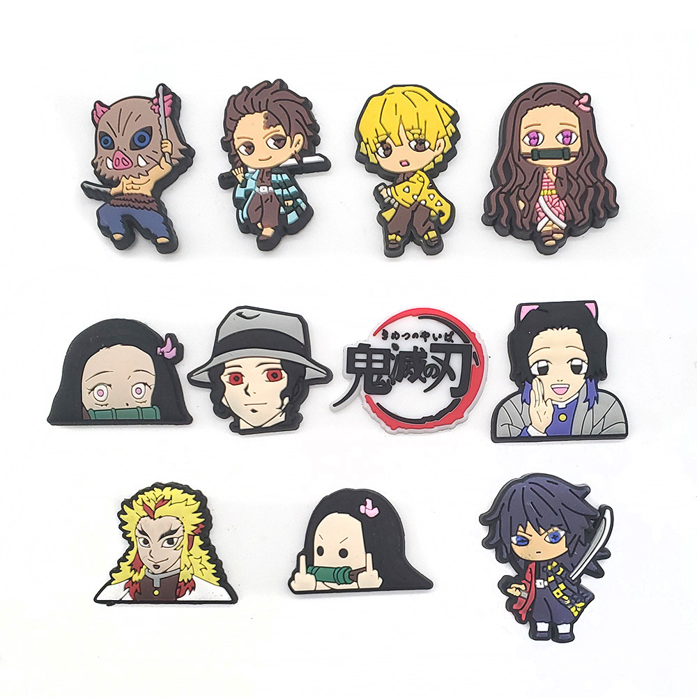 11pcs Set Demon Slayer Cartoon - Anime Cosplay Realistic recension och pris
