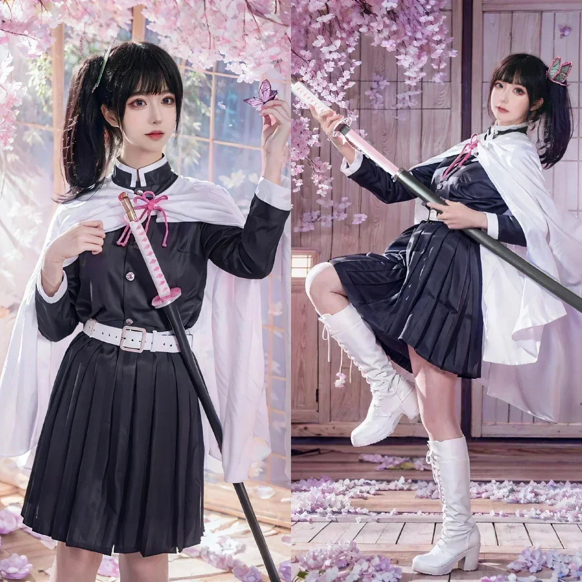 Halloween Tsuyuri Kanao Cospla - Demon Slayer Haori recension och pris