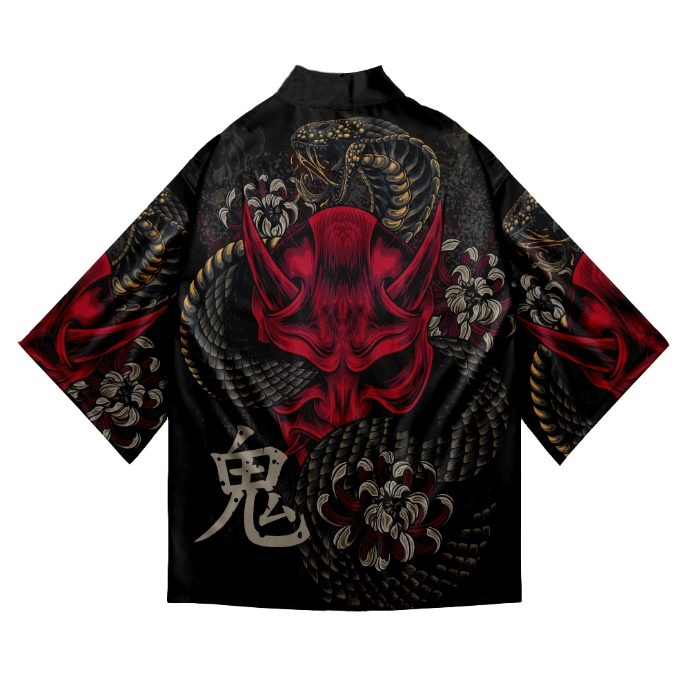 Snake Demon Print Coat Japanes - Demon Slayer Haori recension och pris