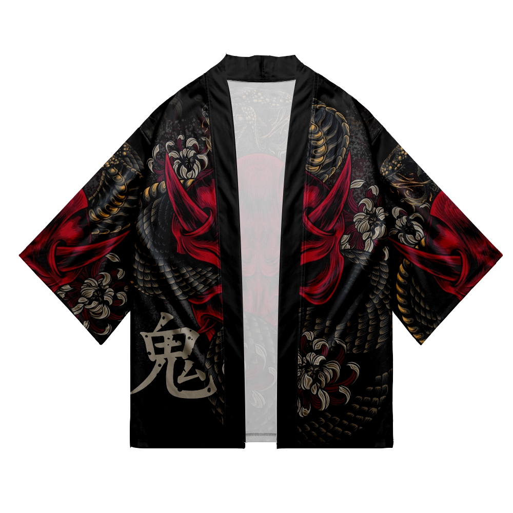 Snake Demon Print Coat Japanes - Demon Slayer Haori recension och pris