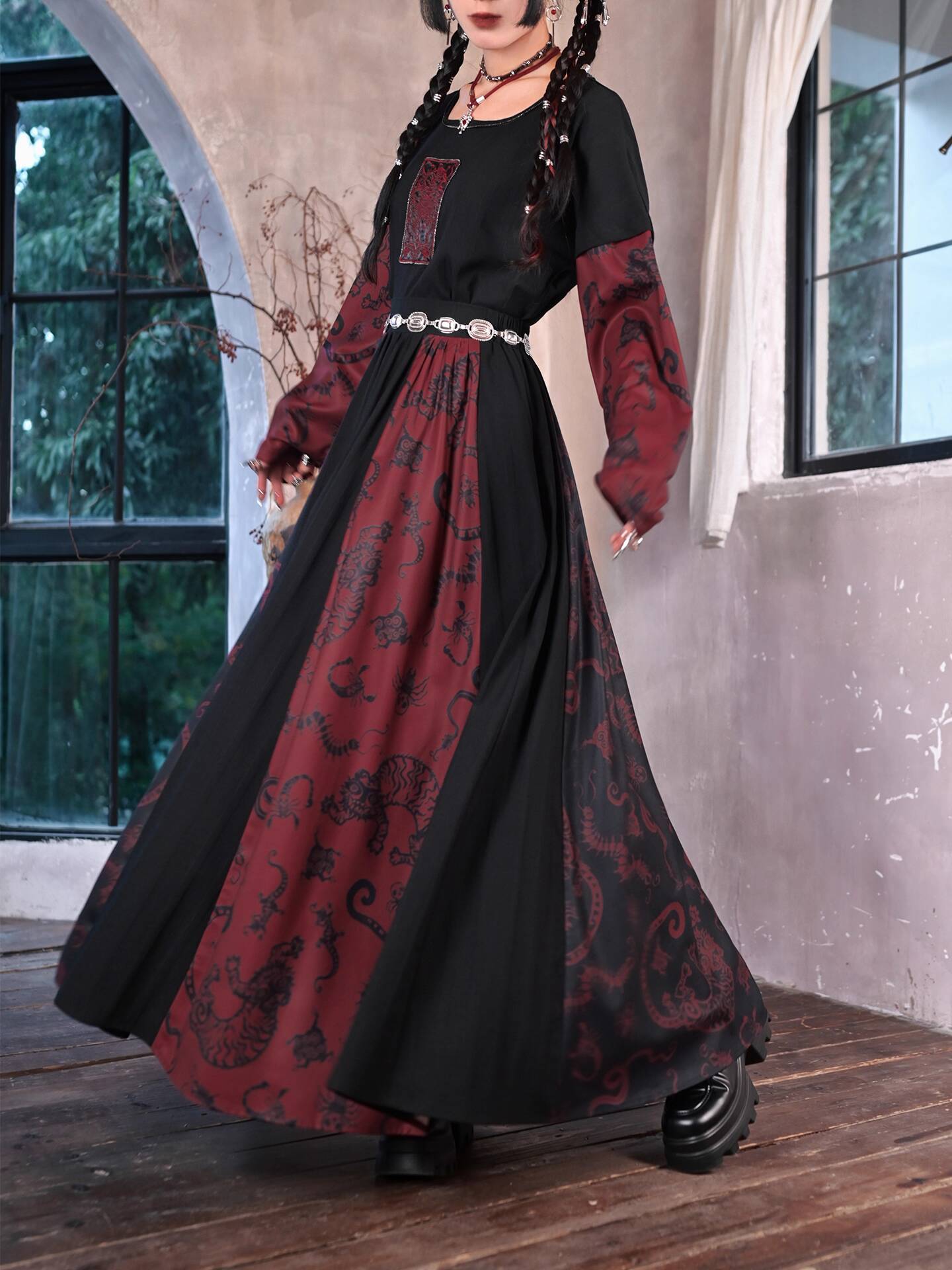 New Improve Guofeng Long Skirt - Anime Cosplay Red recension och pris