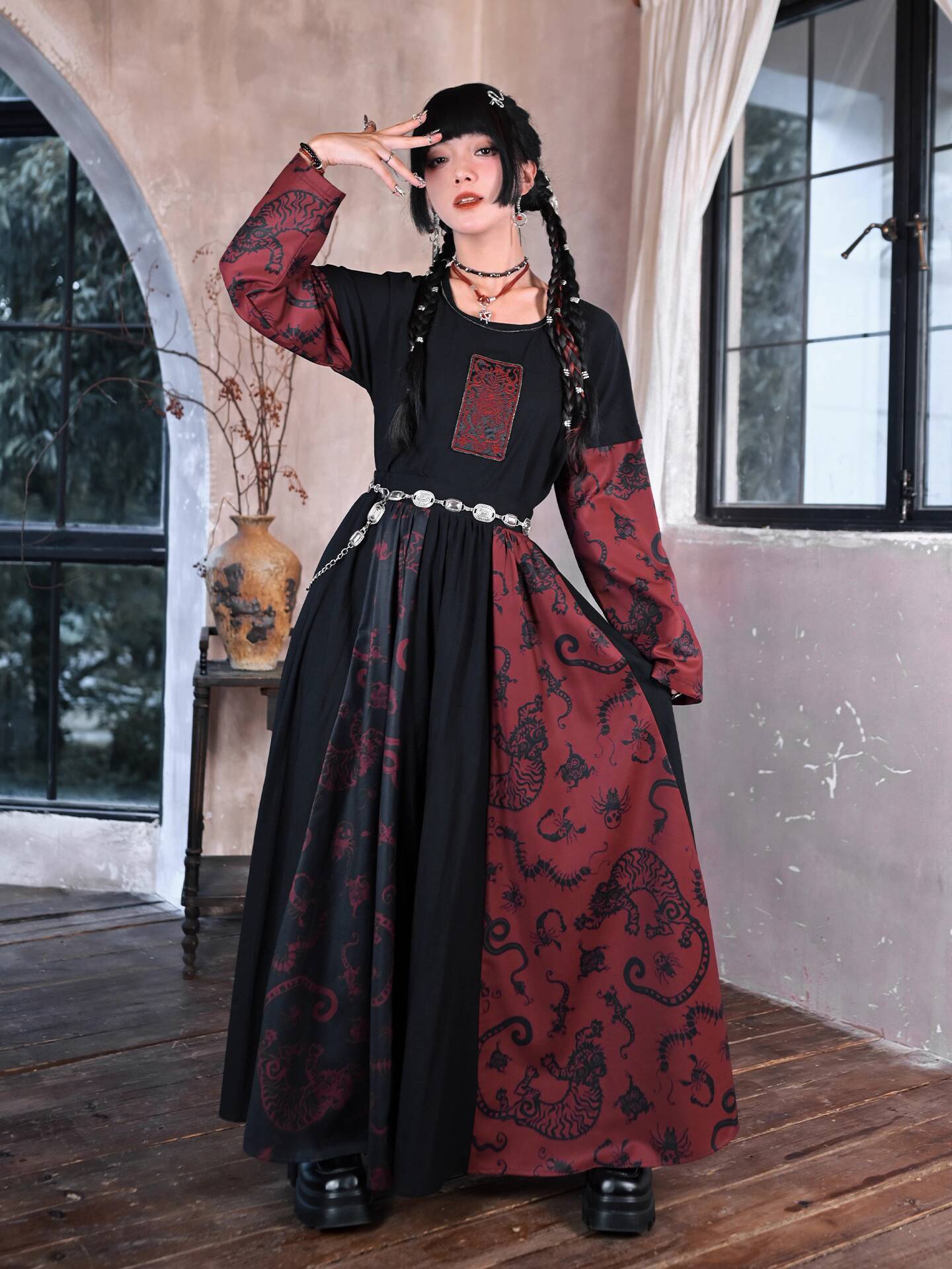 New Improve Guofeng Long Skirt - Anime Cosplay Red recension och pris